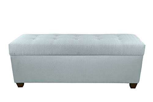 The Sole Secret Button Tufted Ottoman with Shoe Storage, Bedroom Bench with Shoe Storage Slots, 20'H x 54'L x...