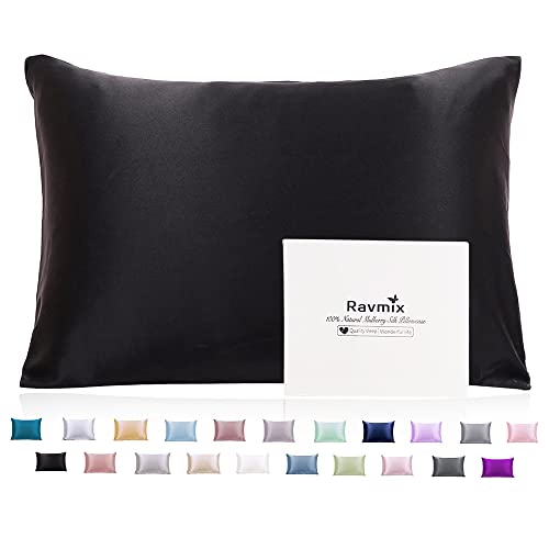 Ravmix 100% Silk Pillowcase for Hair and Skin with Hidden...