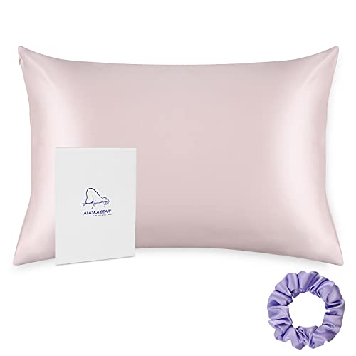 ALASKA BEAR 200% Good for You Silk Pillowcase for Hair and Skin Care Soft Pillow Case Coordinating Gentle Silk...