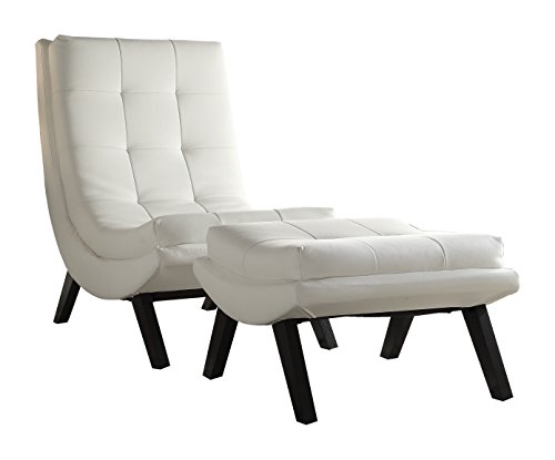 OSP Home Furnishings Tustin Faux Leather Lounge Chair and...