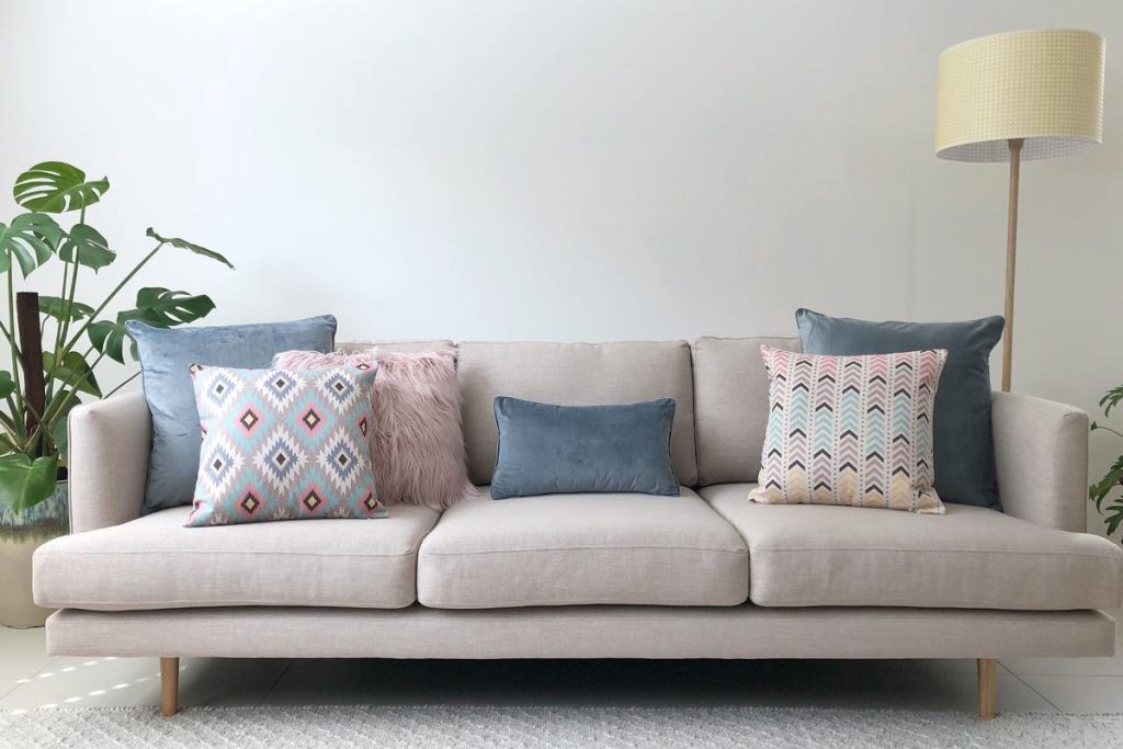 Arrange Pillows on Couch and Loveseat by Size