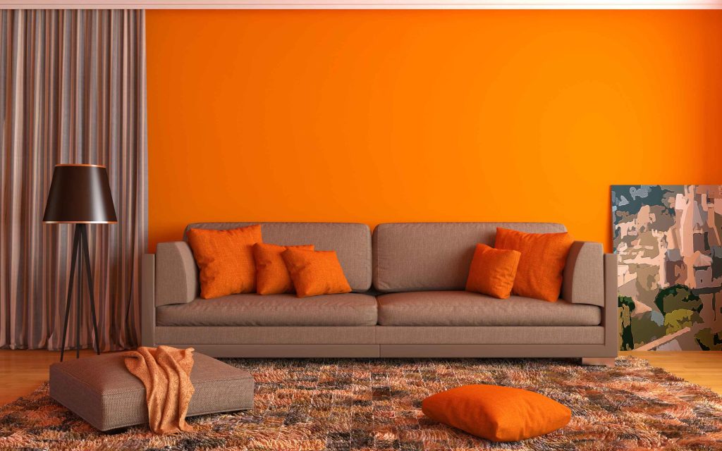 Orange-colored pillows