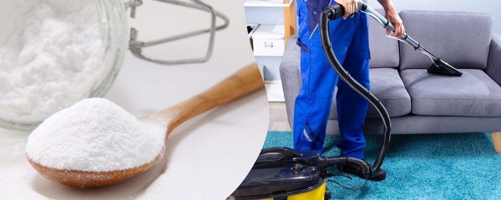 Removing stain quickly using baking soda