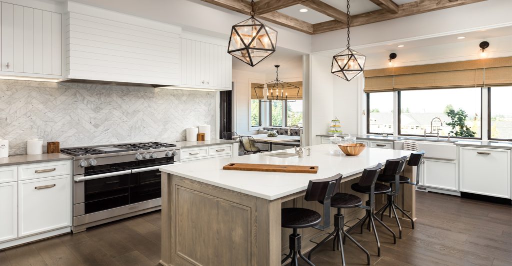 kitchen island as a cooking area