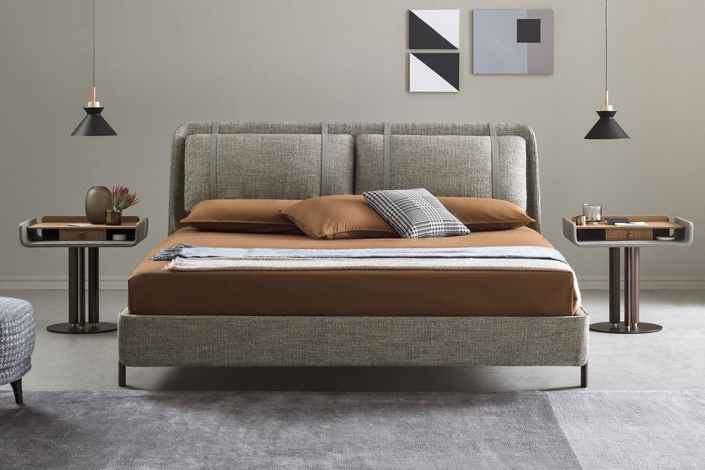 Upholstered platform bed